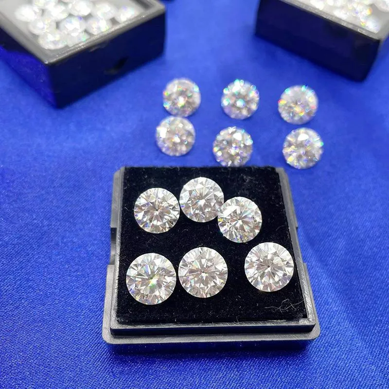 Perles Autre 1-5 Carat D Couleur VVS1 Ronde Moissanite Lâche Pierre Passe Diamant Avec Gra Pour La Fabrication De Bijoux DIY Bague Boucles D'oreilles CollierAutre