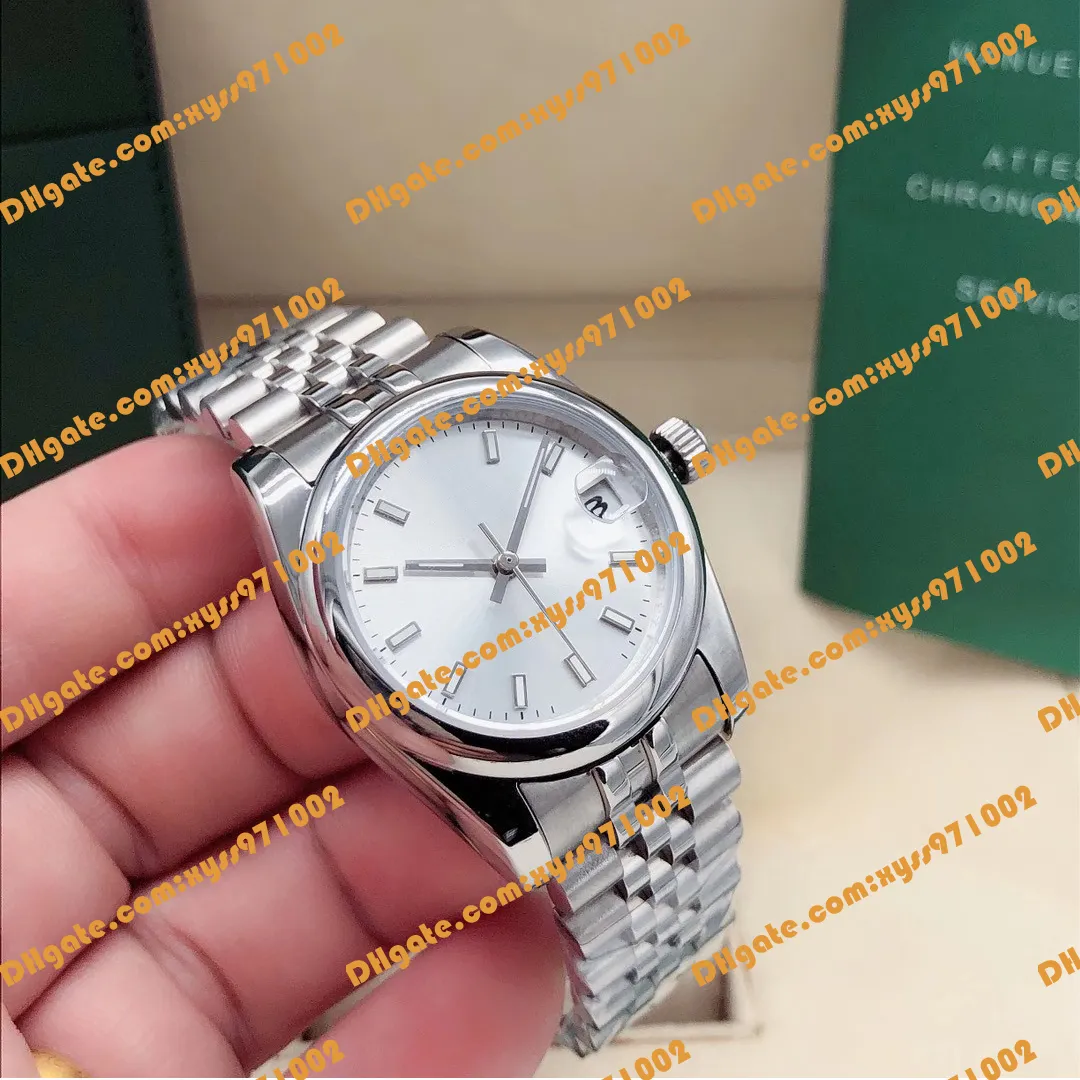 Orologio da donna luminoso di alta qualità 31mm quadrante argento vetro zaffiro 2813 macchinari automatici 178240 278240 orologio da donna cinturino in acciaio inossidabile argento orologio da polso