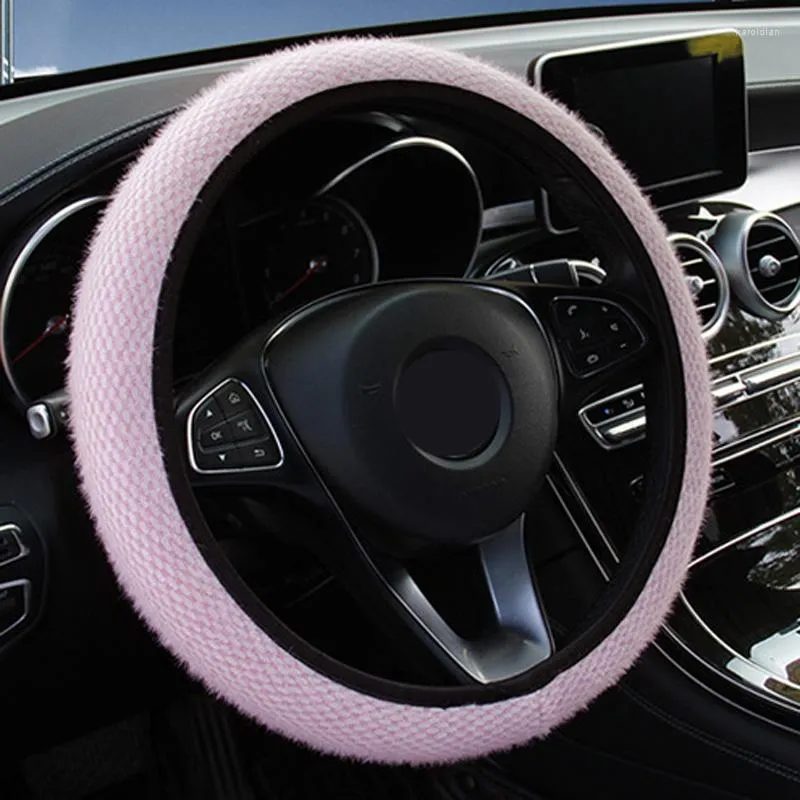 Steering Wheel Covers Interior Cover Parts Winter 1pcs 38CM Accessories Auto Breathable Car Plush