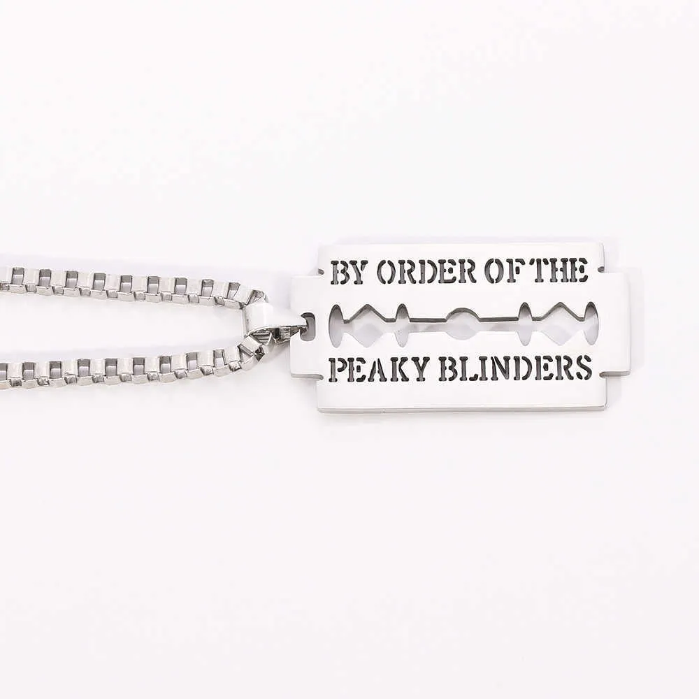 Compre Razor Blade Colar de colar joias Peaky Blinders Lâmina