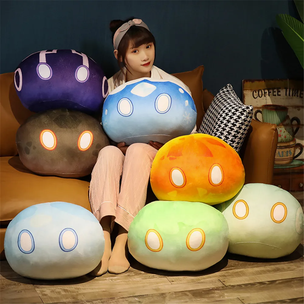 Hewanlen Genshin Impact Slime Plush Plush Plush ، دمية مملوءة 30 سم ، هدية حفلة عيد ميلاد لاعب الأطفال