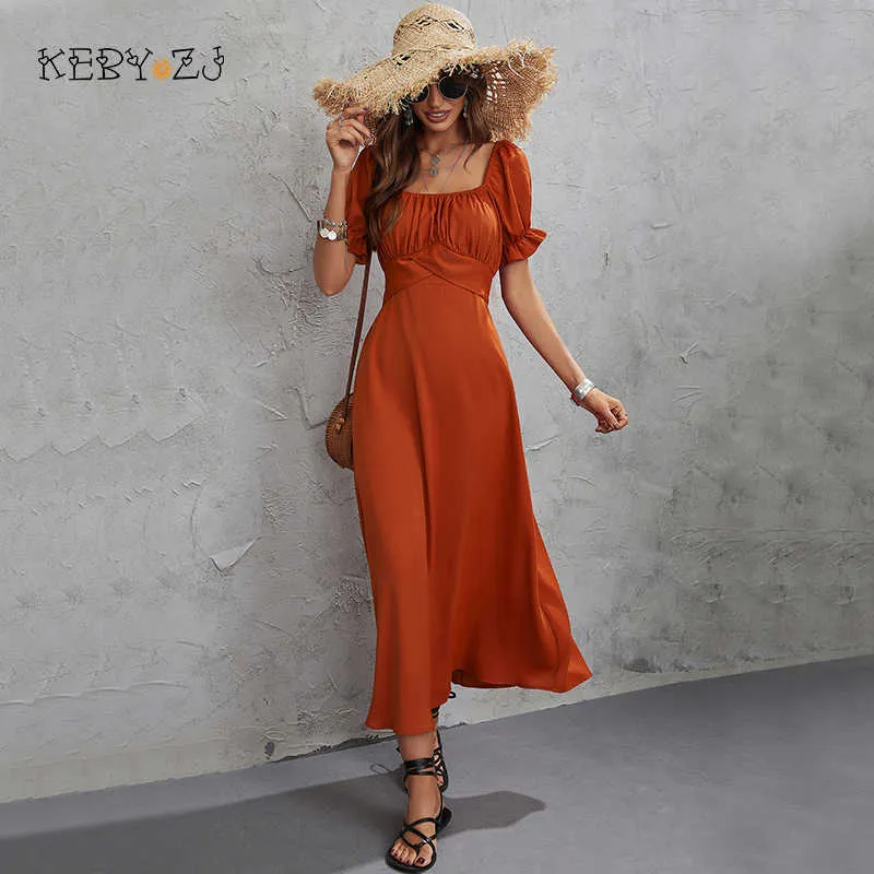 Casual Dresse's Summer Long Dress Chiffon Short Sleeve Solid Color Backless Party Slim A Line Maxi Robe Vestido 230316