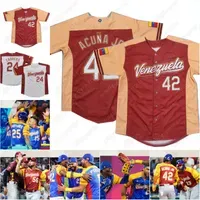 Ronald Acuna Jr. Venezuela WBC Jersey 2023 World Baseball Classic Salvador Perez Miguel Cabrera Martin Perez Eduardo Escobar Jose Altuve Gleyber Torres Machado