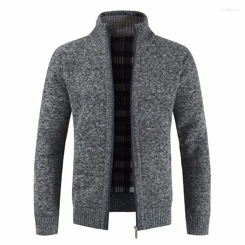 남자 스웨터 남성 가을 두꺼운 패션 비즈니스 캐주얼 스웨터 가디건 슬림 한 착용 니트웨어 따뜻한 겨울 점퍼