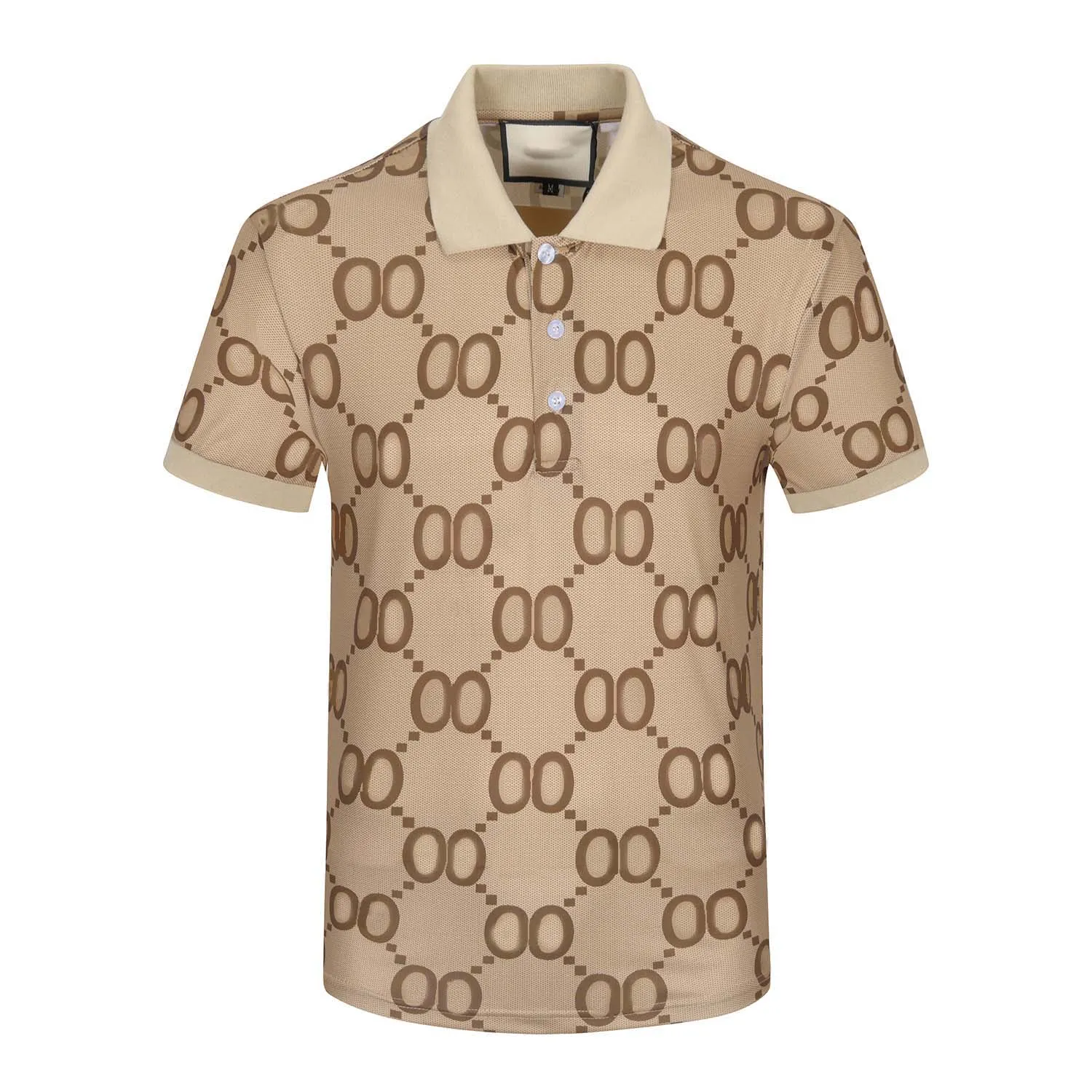 2022 letnie ubrania luksusowy projektant koszulki polo mężczyźni Casual moda polo wąż nadruk z pszczołą haft T Shirt główna ulica męskie koszulki polo rozmiar M-3XL