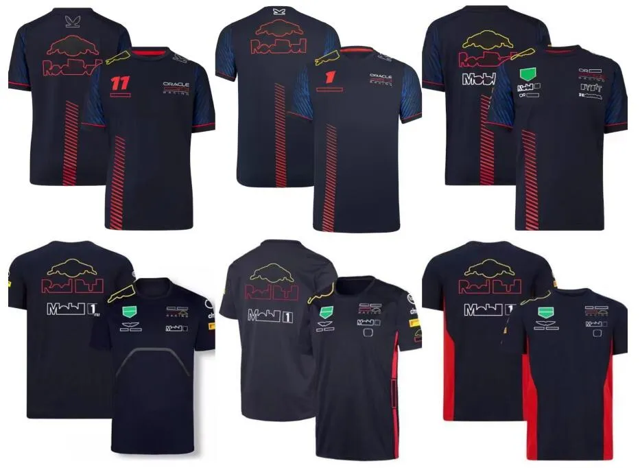 Tuta da gara F1 a maniche corte, T-shirt sportiva all'aria aperta ad asciugatura rapida, lo stesso stile personalizzato
