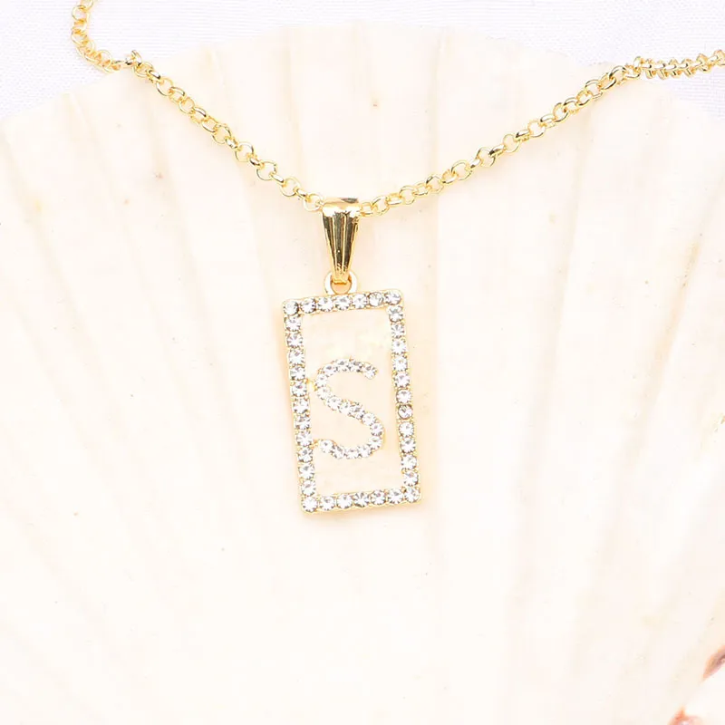 Mode geometri hänge halsband 18k guldpläterad kedja kristall strass lyx modedesigner varumärke för kvinnor smycken gåvor