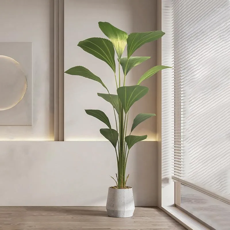 Dekorative Blumen Hohe Simulation Sumatra-Palme Indoor Wohnzimmer Boden Topf Dekoration Pflanze im nordischen Stil