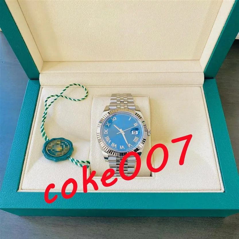 Specjalnie wykonane wodoodporne 41 mm Blue Roman Dial Ref 126334 Pełny zestaw Pokazów pudełka Mechaniczne Automatyczne zegarek męski BF z pudełkiem ME286V