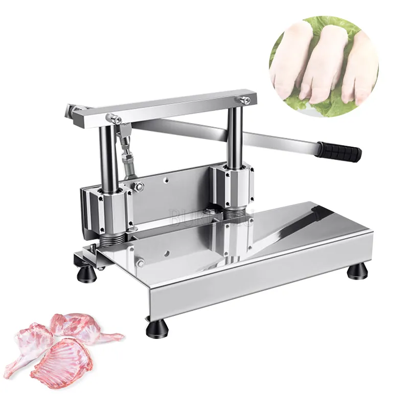 LEWIAO Manual Bone Cutting Machine Trotters Cutter Stainless Steel Meat Slicer Chicken Duck Fish Lamb Meat Bone Cutter