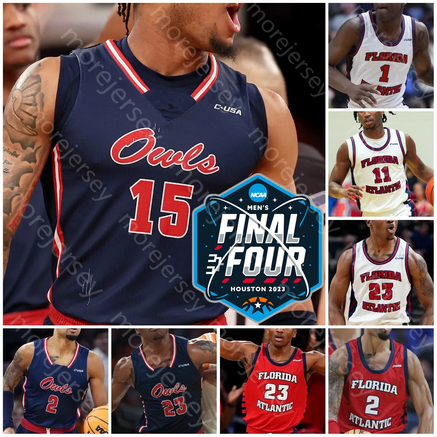 2023 Final Four 4 Florida Atlantic FAU Basketbol Forması NCAA Koleji Johnell Davis Alijah Martin Vladislav Goldin Boyd Michael Forrest Greenlee Weatherspoon