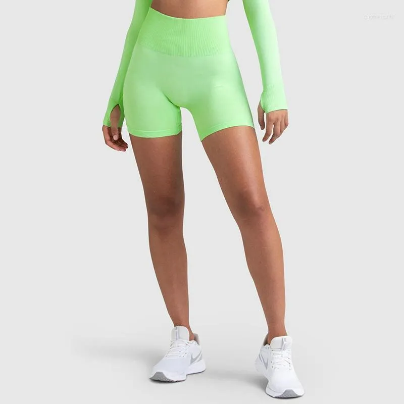 Shorts actifs sans couture pour femmes, pantalons de Yoga, taille haute, élastiques, d'entraînement, d'athlétisme, de Fitness, de gymnastique, vêtements de Sport