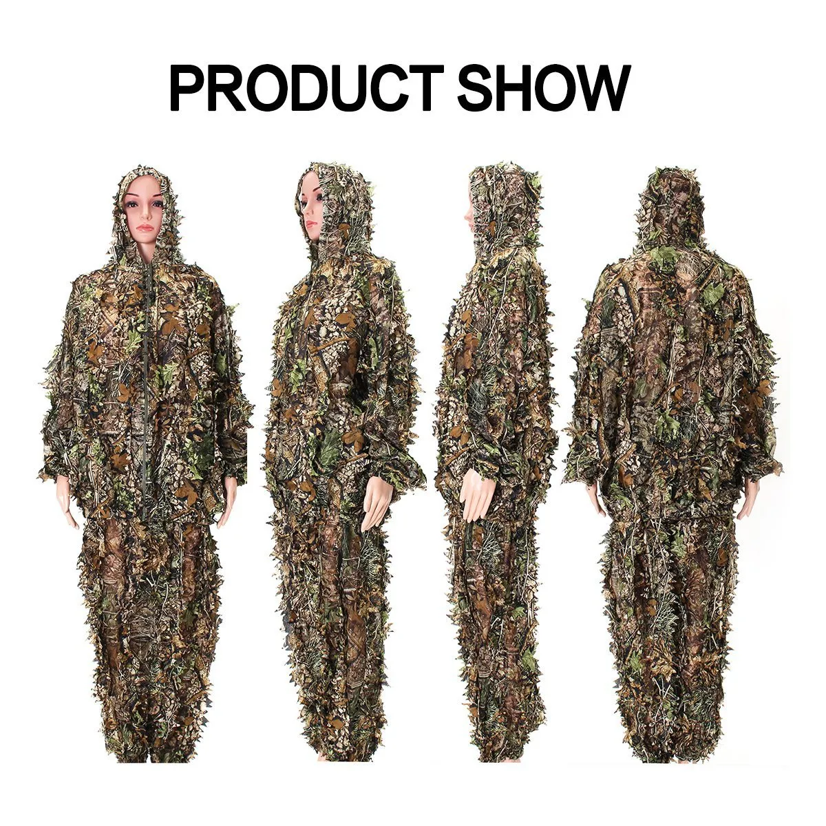 Ghillie Suit Youth 3D Leaf Camo Camouflage Lightweight Clothing Suits For Jun - View #11