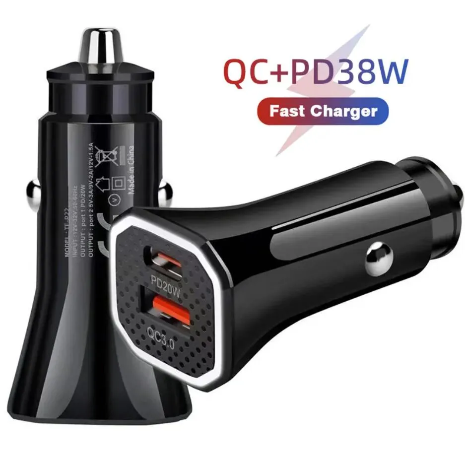 Car phone  Dual Type-C Ports 30W fast charging USB C QC3.0 PD Car  Olesit 40W 38W  kits