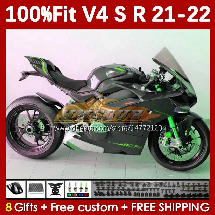 Motocykl do Ducati Street Fighter Panigale V4S V4R V 4 V4 S R 212 22 2021 2022 Body 167NO.106 V-4S V4-R V-4R V4-S 2018-2022 Fairings Fairings Fairing Black Bloss