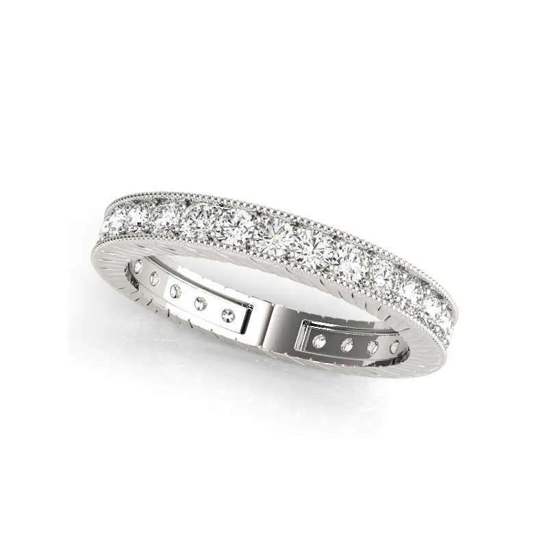 Кольца LESF Обручальные кольца Кольцо из стерлингового серебра 925 пробы для женщин Круглый камень SONA Обручальный подарок на годовщину Z0327