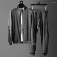 Men's Tracksuits Minglu Sport Mens Sets (sweatshirts Pants) Luxury Baseball Collar Zipper Male Suits Plus Size 5xl Slim Fit Casual Man