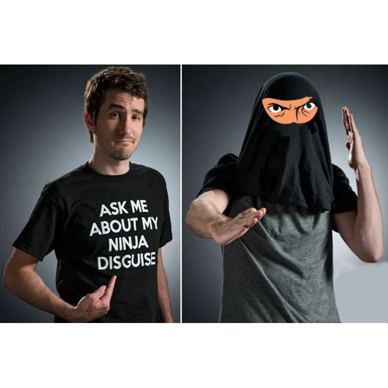 T-shirt Drôle "Ask Me About My Ninja Disguise" – Débardeur Humoristique Ninja, Cadeau Parfait Geek & Fun