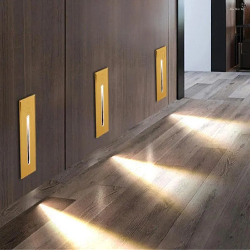 ウォールランプ3W防水埋め込み型LED階段光ライト屋内IP20屋外IP65コーナーステップCorrior Hallway Staircase Lamp