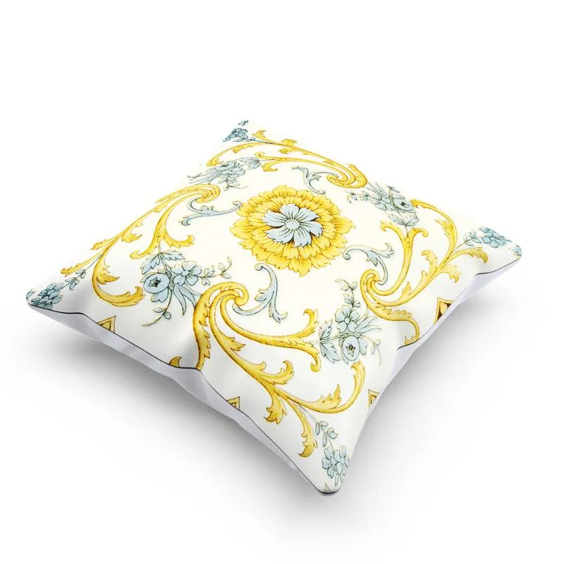 Kudde Flower Soft Pillow Case Bedside Soffa Throw Cartoon Satin Creative Printing Custom /Dekorativ