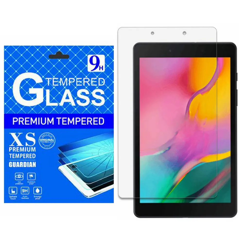 Ultra Thin Temper Glass Tablet Screen Protectors för Samsung Galaxy Tab A 10.1 T510 T515 10.5 T590 T595 T295 T387 P200 P205 0.33mm Clear Film 25 st med papperspaket