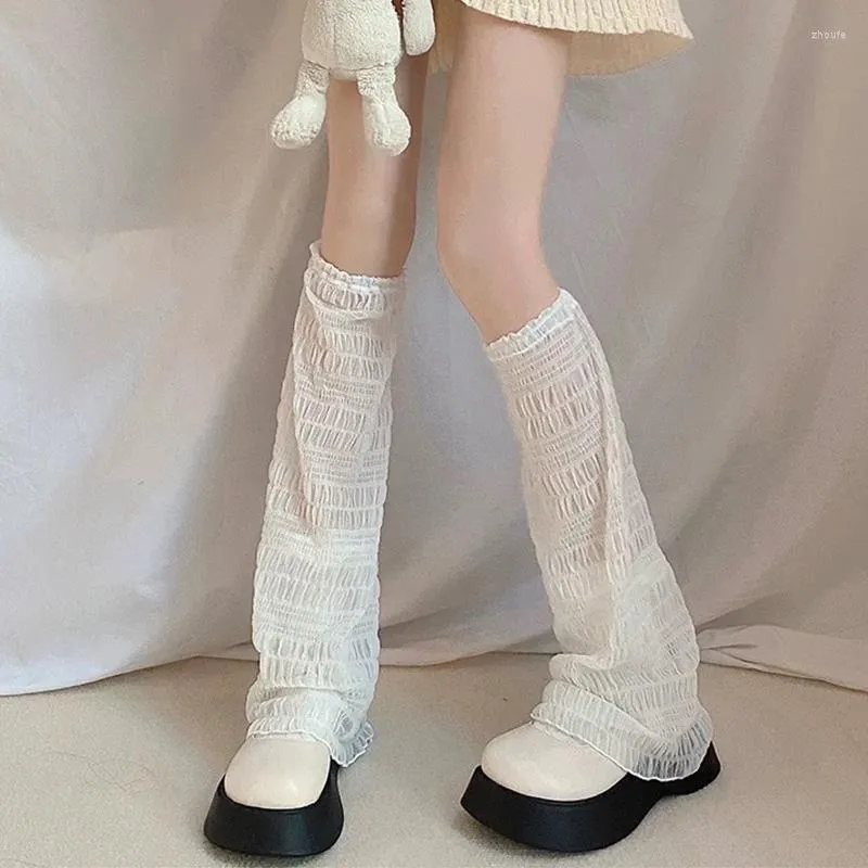 Skarpetki dla kobiet słodkie dziewczyny 2023 Summer japońska urocza lolita biała cielę długa tuba damska facie fala fala