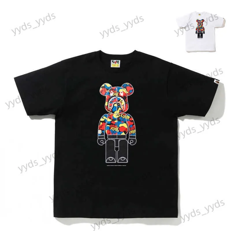 Men's T-Shirts Short Sleeve Camo Cartoon Violent Bear 2023 Summer New Premium Half Sleeve Men's T-Shirt T230328