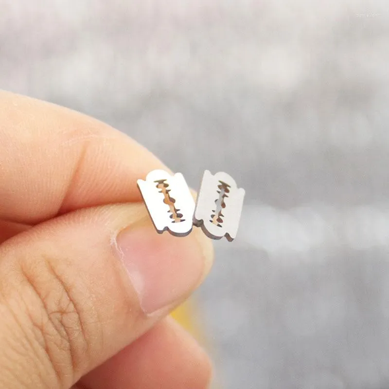 Stud Earrings 1Pair Cute Shaver Stainless Steel Earring Gothic Studs Jewelry Accessories Geeks Gift Drop Store