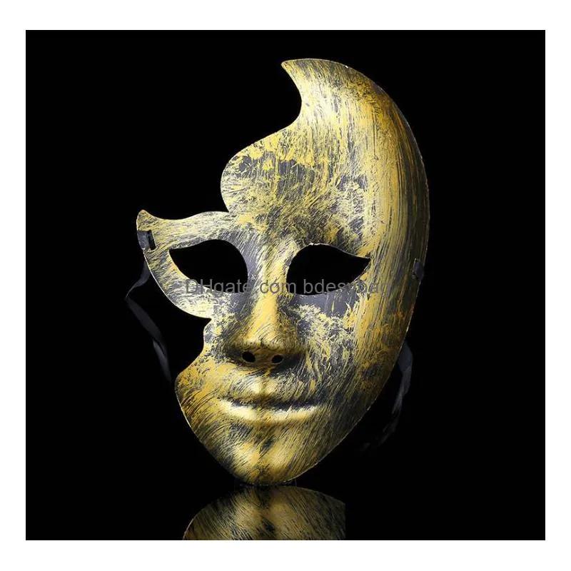 new lovely men burnished antique silver/gold venetian mardi gras masquerade party ball mask gb1021