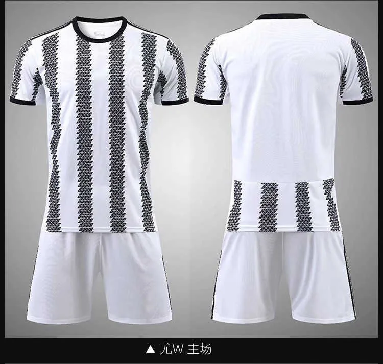 Mäns T-shirts 2223 Soccer Set Men Uniform Custom Soccer S Shirt Adult Set Set Trasuit Z0328