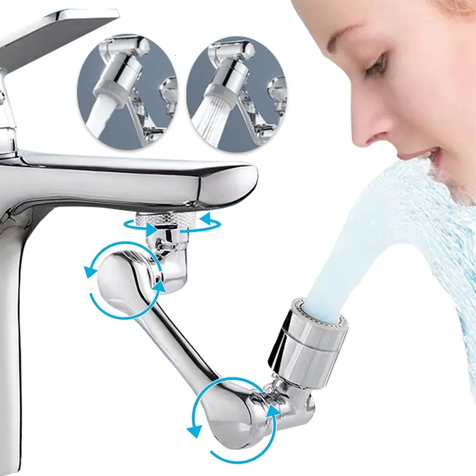 Pommeaux de douche de salle de bains Universal 1080ﾰ Rotation Robinet Extender Tête de pulvérisation Filtre anti-éclaboussures Robinet de cuisine en plastique Buse d'économie d'eau Pulvérisateur 230327