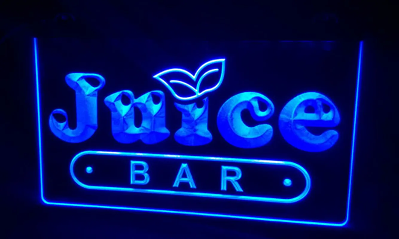 LS0191 LED -striplampor Sign Juice Bar Cafe Restaurant 3D Gravering gratis design grossist detaljhandel