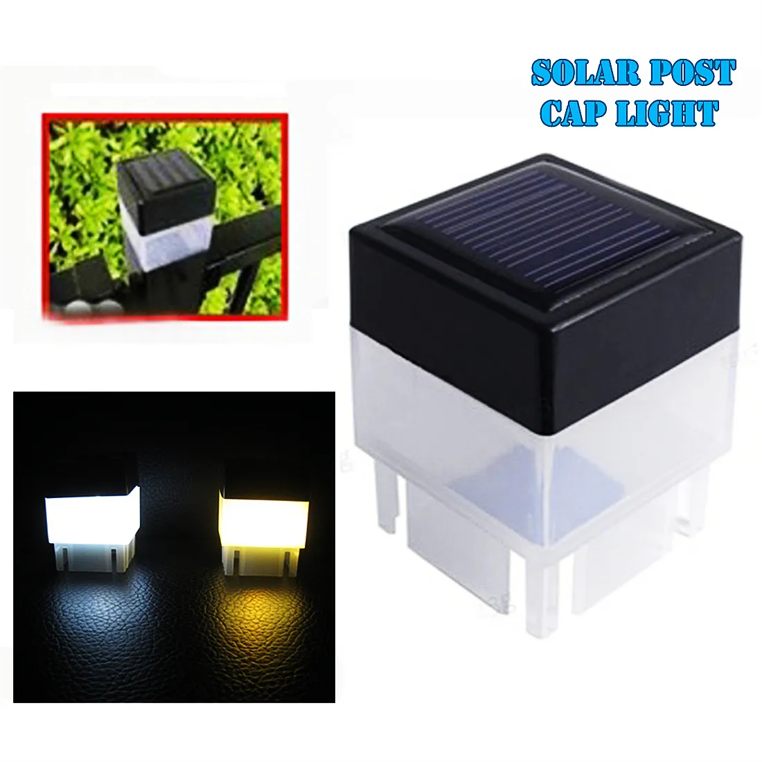 LED Solar Flood Lights 2x2 Post Cap Light Square Solar Powered Pillar Light voor smeedijzeren schermen voortuin Backyards Gate Landscaping Residential