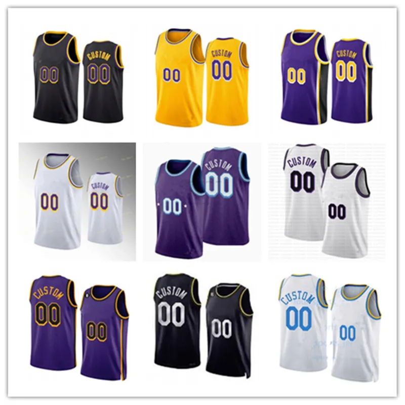 Anpassade baskettröjor los män kvinnor vinklösa ungdomar lebron lakers James d'Angelo Russell Austin Reaves Anthony Davis Bryant Rui Hachimura Taurean Prince Jersey