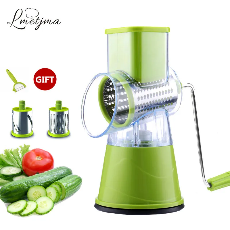 Narzędzia do warzyw owocowych LMETJMA ręczne warzywa Slicer okrągły noża Mandolina Slicer Slicer do marchewki julienne stal nierdzewna ostrza LK0724F 230328