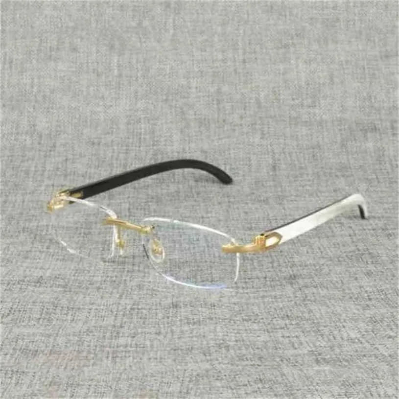 Top-Luxus-Designer-Sonnenbrillen 20 % Rabatt auf Naturholz, quadratisch, klarer Rahmen, Herren, Büffelhorn, übergroße, randlose optische Brillen für Damen, Lesebrille Oculos