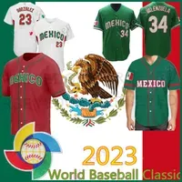 2023 Team Mexico Baseball Classic Men WBC Jersey Fernando Valenzuela Julio Urias Victor Gonzalez Alex Verdugo Randy Arozarena Alejandro Kirk Gonzalez Barnes