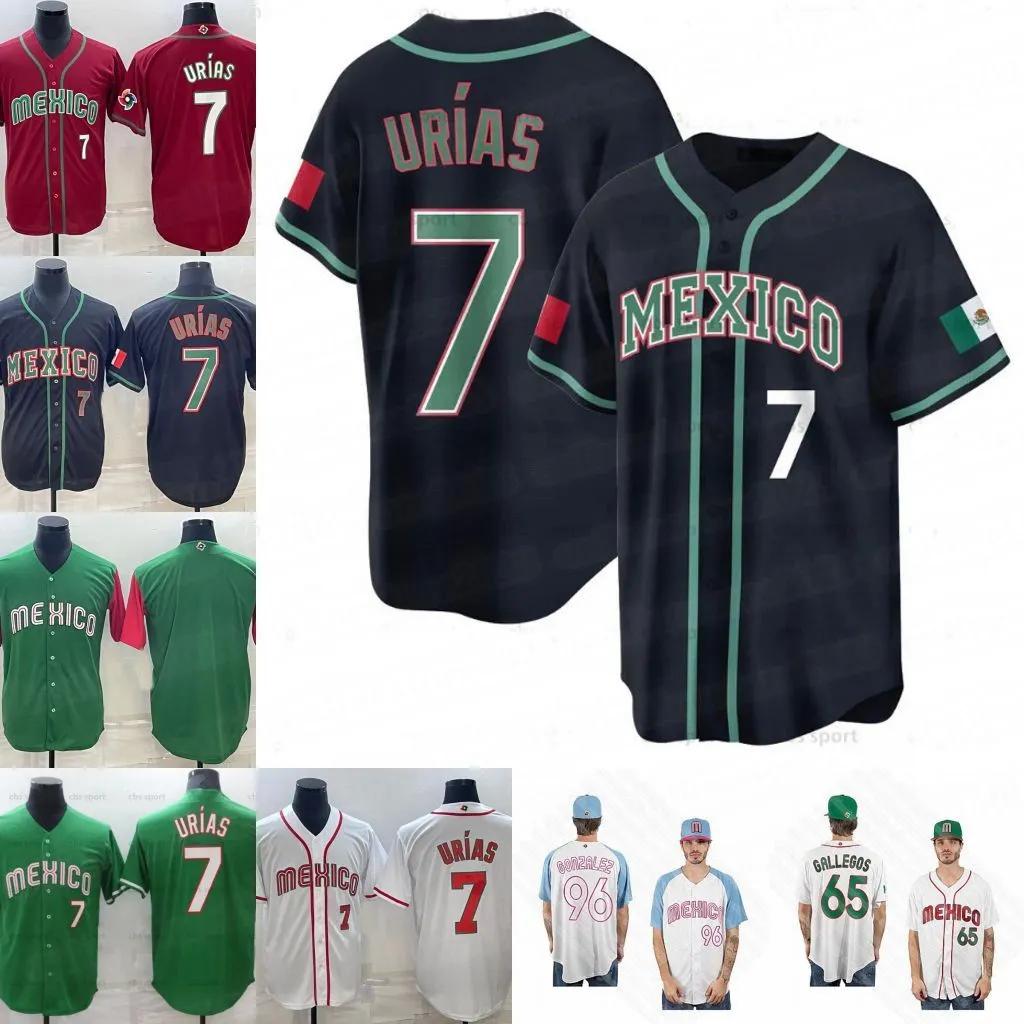 Custom México Baseball Jersey 2023 Classic Classic World Alek Thomas Luis Urias Rowdy Tellez Alan Trejo Jarren Duran Randy Arozarena Jose C