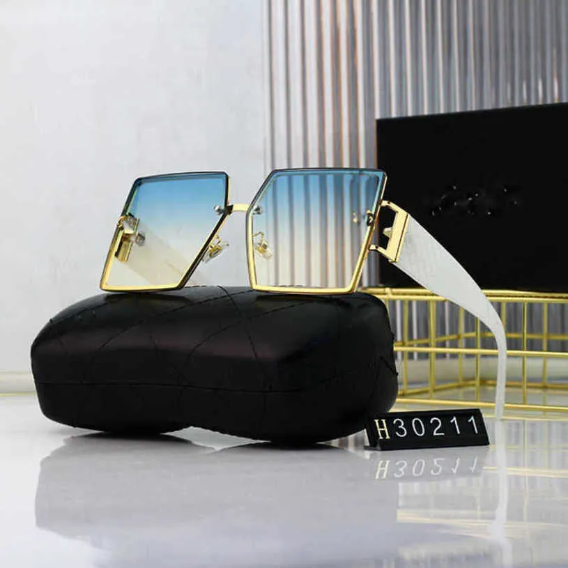 Top lunettes de soleil de créateurs de luxe 20% de réduction Advanced Sensitive Small Fragrant Resistant Net Red Tone Large Frame
