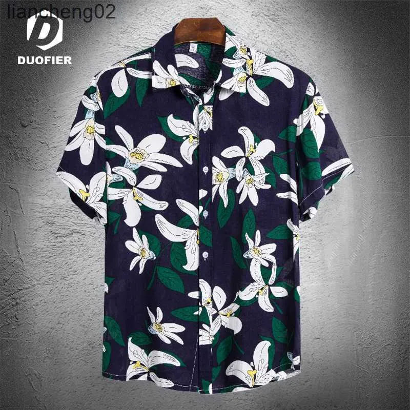 Camisas casuais masculinas 2023 New Men Shirts Hawaiian Camicias Casual One Button Shirts Wild Pineapple Print Summer Brecha Bloups Lapeel Streetwear Tops W0328