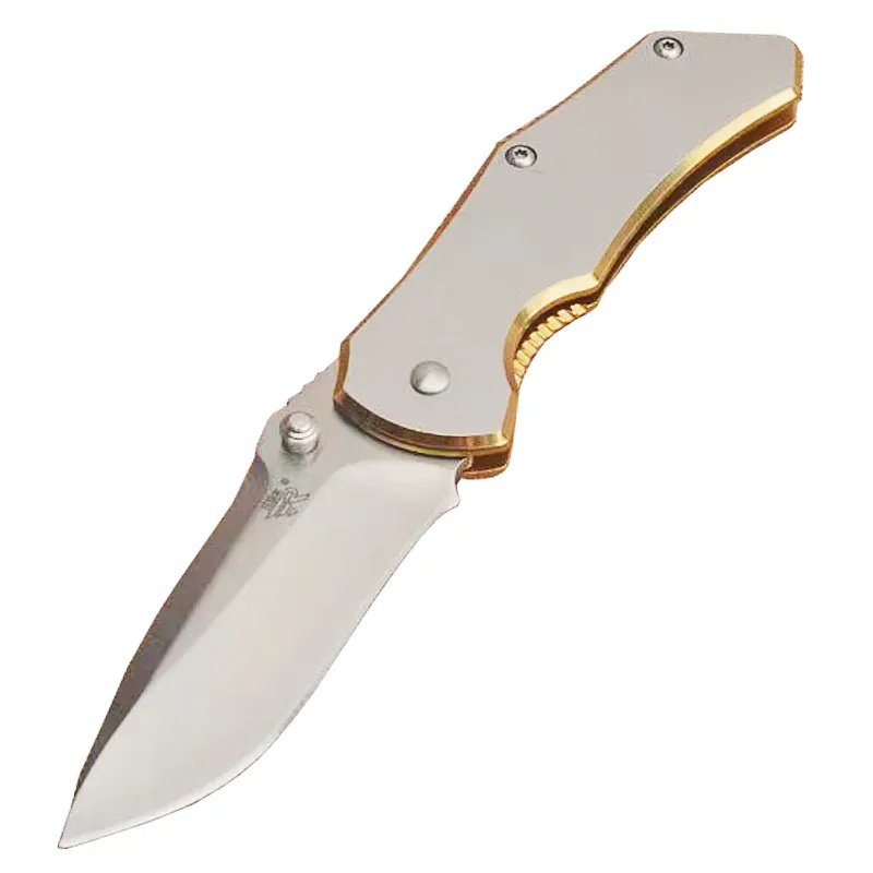 Nouveauté G3513 couteau pliant de poche 8Cr18Mov lame à pointe de chute en satin poignée en acier inoxydable Camping en plein air randonnée EDC Pocket Folder Knives