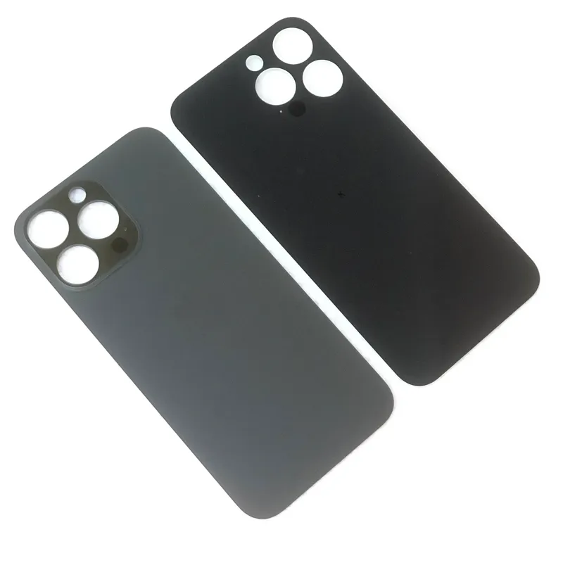 Boîtiers de téléphone portable pour remplacement de verre arrière iPhone 14 Pro Max 13 12 11 Plus Xs XR X 8 Plus Couvercle de boîtier de batterie arrière à grand trou sans installation d'objectif en verre d'appareil photo US