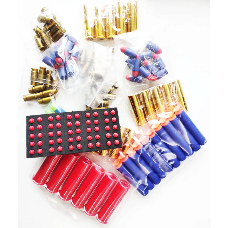 Toy Gun Accessories 7cm Soft Bullets Shells Foam Darts Gatling XM1014 Colt Bullets Different Size For Adults Children