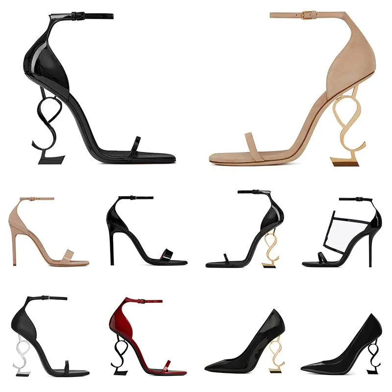 2023 women luxury Dress Shoes designer high heels patent leather Gold Tone triple black nuede red womens lady fashion sandals Party Wedding Office pumps brand shoes