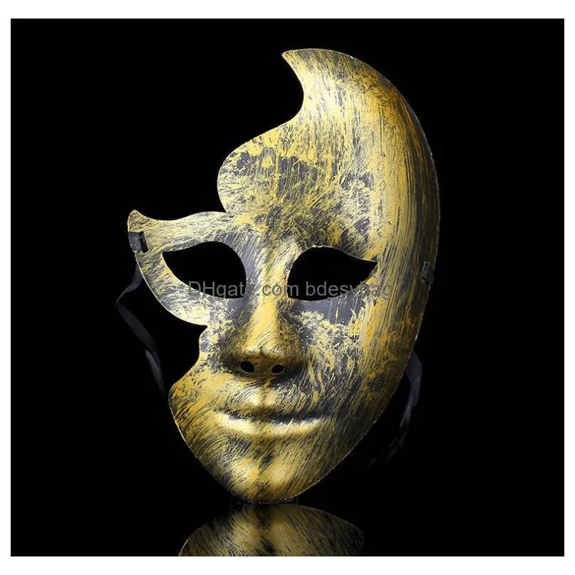 new lovely men burnished antique silver/gold venetian mardi gras masquerade party ball mask gb1021