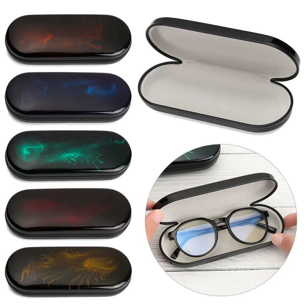 Sunglasses Cases Bags 1PC Portable Eyeglass Box Fashion Women Men Hard Shell Baking Paint Dazzling Colors Glasses Case Vintage Eyewear Accessories J230328