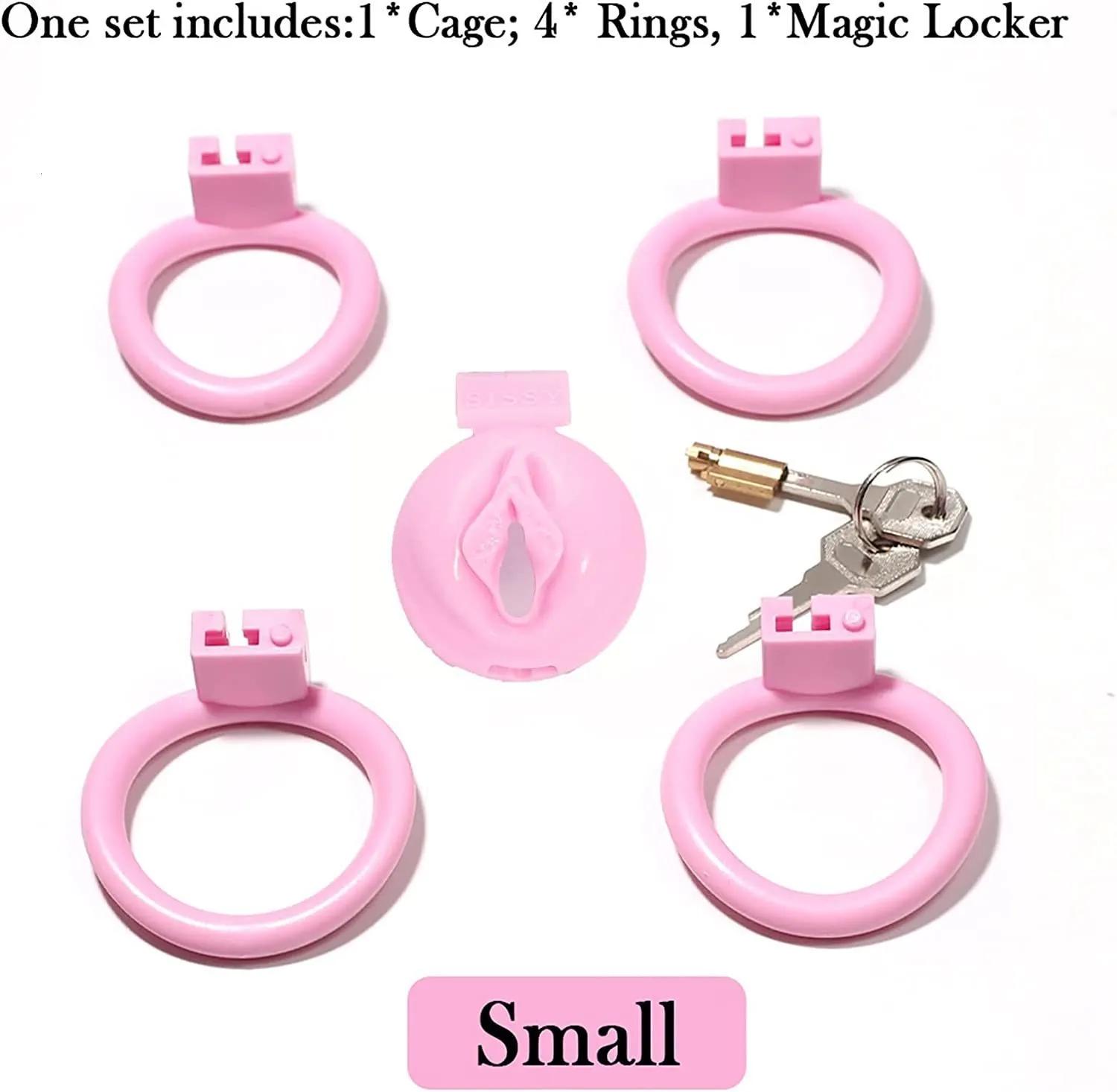 Cockrings 2.0 Pembe KEDİ KAYIT KACA KACA CİGİS 4 Boy ARC Penis Esaret Kilidi Köle BDSM Horoz Kafe Oyuncakları Erkekler için 230327