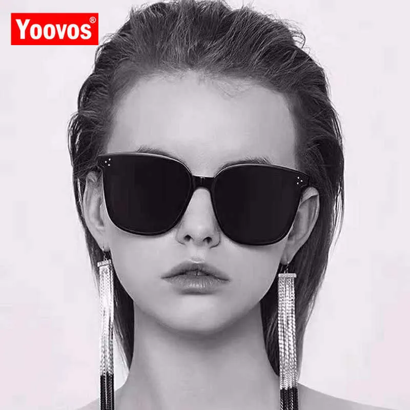 Yoovos 2023 Fashion retro zonnebril Dames Vintage Mirror Glazen Street Beat Classic Driving Shopping UV400 Gafas de Sol Mujer230328