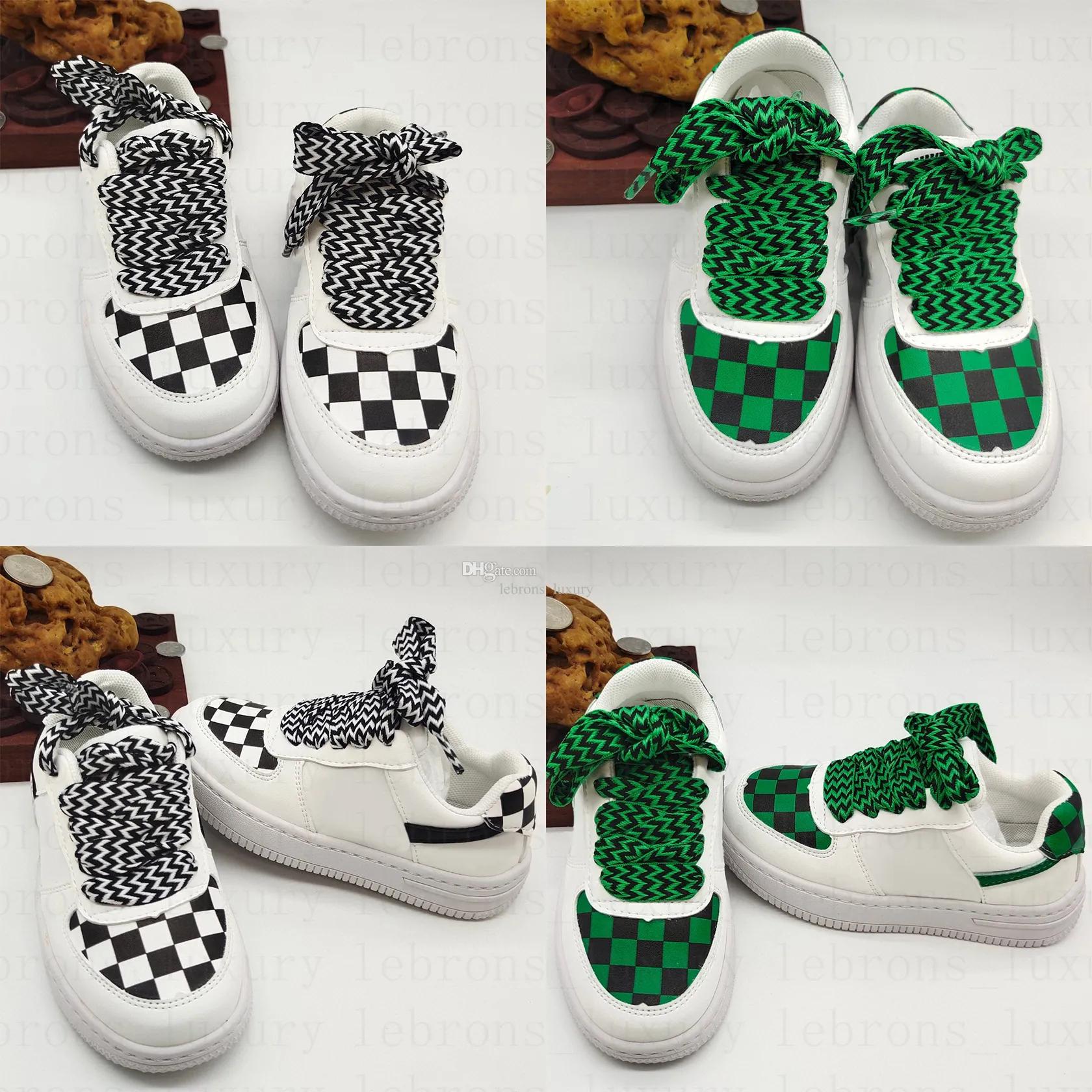 Kids Shoes Checkerboard Wave Children's Sneakers Fashion Casual Sports Size 26-35 J8jn#