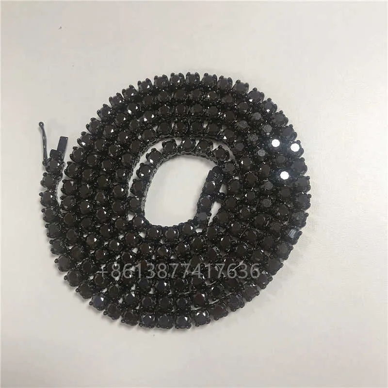 Zuanfa Jewelry 3mm Moissanite Tennis Necklace Round From